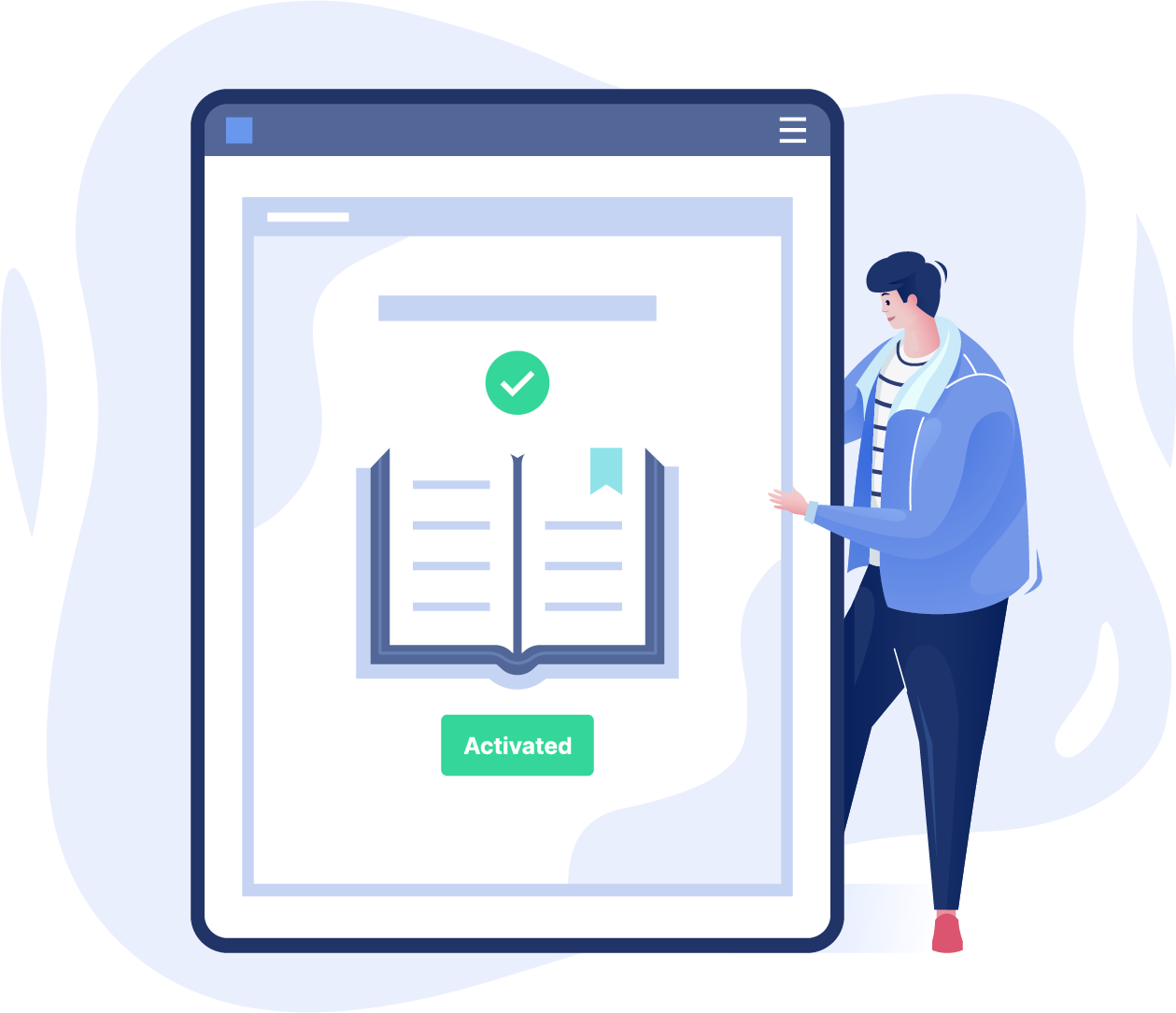 Activating a protected eBook download